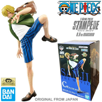 Figure ฟิกเกอร์ งานแท้ 100% แมวทอง Bandai Banpresto Ichiban Kuji One Piece The Movie Stampede วันพีซ เดอะมูฟวี่ Vinsmoke Sanji ซันจิ วินสโมค All Star C Prize Ver Original from Japan Anime อนิเมะ การ์ตูน มังงะ คอลเลกชัน New Collection manga Model โมเดล