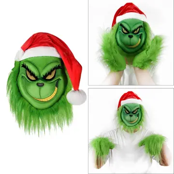 The Grinch Mask Christmas Masquerade Mask Latex Green Costume