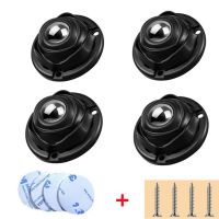 4Pcs Rose Shaped Furniture Casters Wheels Self Adhesive Heavy Duty Pulley Strong Load-bearing Universal Wheel 360° Rotation