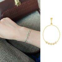 ashion drawstring circle rhinestone celet gold gelang tangan perempuan wanita emas 手链