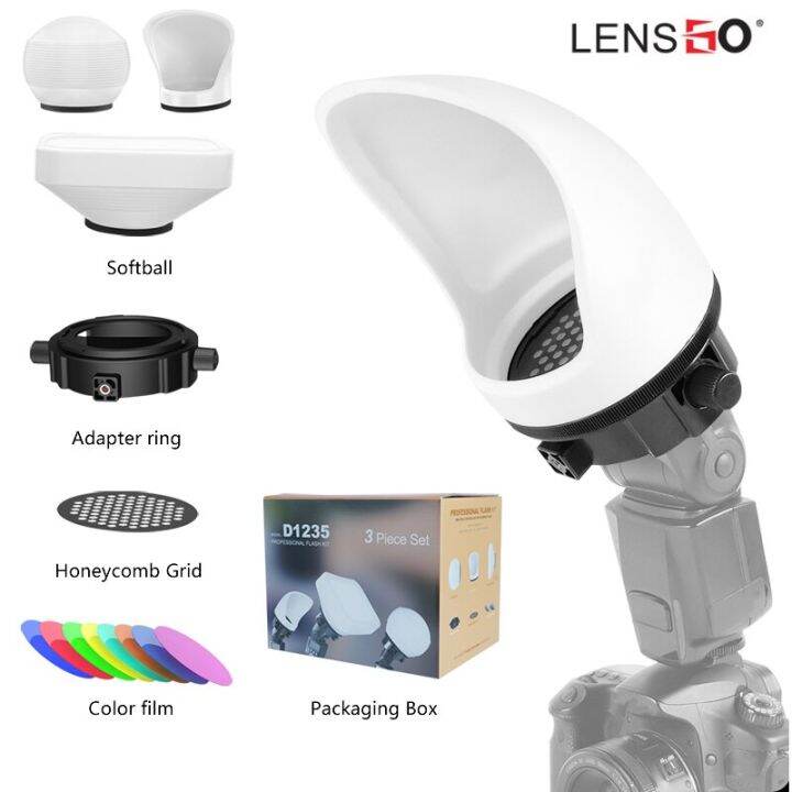 LENSGO Flash Diffuser Dome Bounce Softbox for Godox V1 V850iii TT685