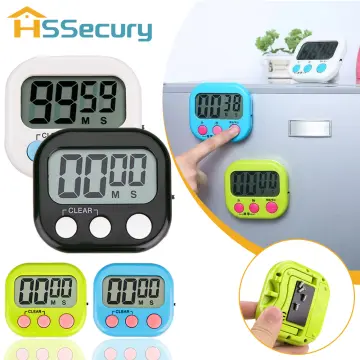 Kitchen Timers Super Thin LCD Digital Screen Kitchen Timer Square Cooking  Count Up Countdown Alarm Magnet Clock Temporizador