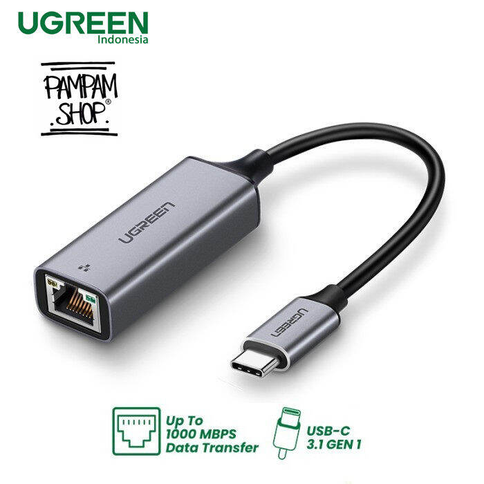 UGREEN ORIGINAL Adapter USB Type C to RJ45 LAN up to 1000 Mbps