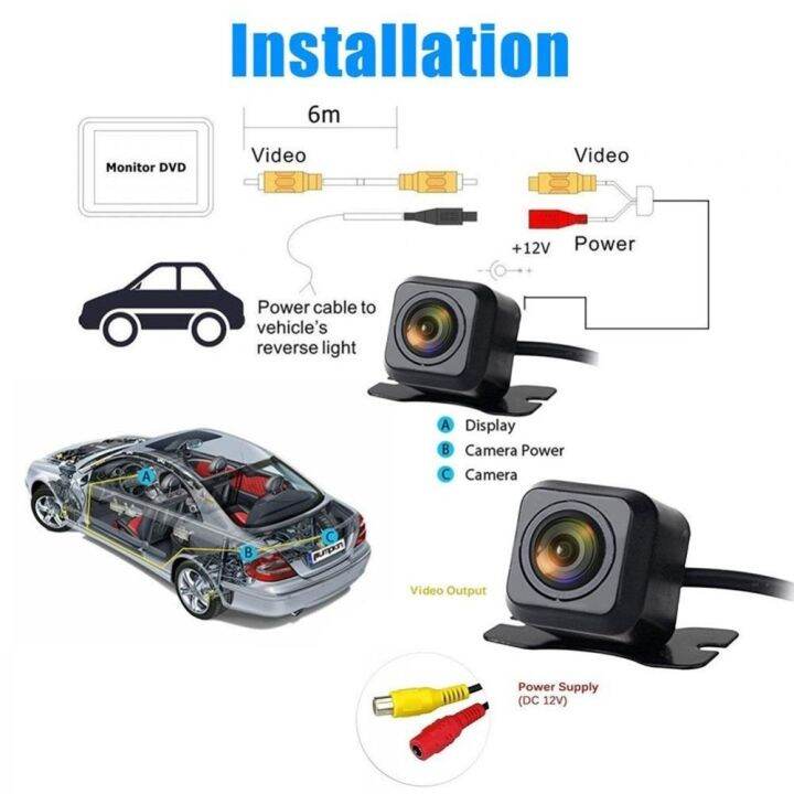 กล้องการมองเห็นได้ในเวลากลางคืนจอดรถ-dvr-หมุนมองหลังถอยหลังป้องกันการรบกวน