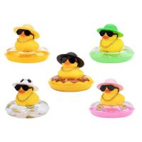 Car Rubber Duck Decoration Rubber Duck Interior Ornament Multi-Purpose Car Accessory for Dashboard Home Swimming Pool and Hat cozy