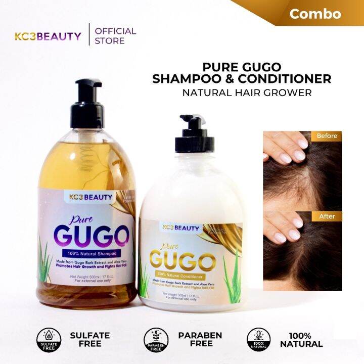 KC3 Gugo Shampoo and Conditioner (500ml each) For Hair Fall Control