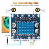 1ชิ้น XH-A232 30W + 30W 2.0ช่องสัญญาณสเตอริโอคลาส D บอร์ดเครื่องขยายเสียงเสียง DIY 60W แอมพลิฟายเออร์บอร์ดเสียง DC 8-26V 3A