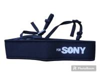 For SONY สายคล้องกล้อง แบบนิ่ม Neoprene (สายสีดำ/อักษรขาว)