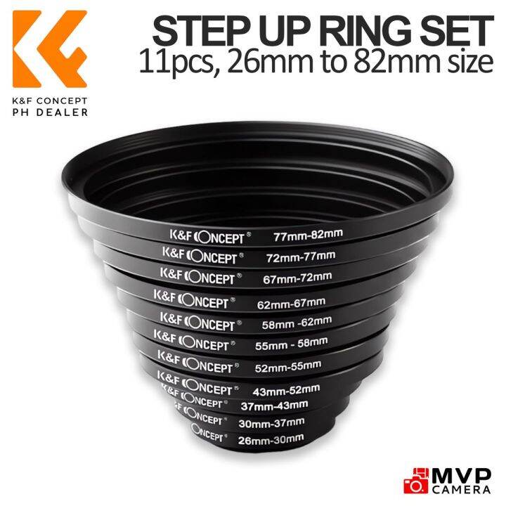 [AUTHORIZED PH] K&F KF CONCEPT Step Up Ring Set 11 in 1 26mm to 82mm