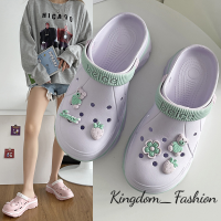 Kingdom_Fashion ร้องเท้าผูหญิง รองเท้าแตะลิ่ม รองเท้าแตะเสริมส้นผู้หญิง รองเท้ารัดส้น สะดวกสบาย อ่อนนุ่ม ความหนาพื้นรองเท้า 2023 ใหม่ B91H06Z 36Z230909