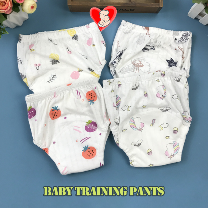 Kids Potty Training Pants Baby Underwear Toilet Cloth Diaper Pant with 6 Layers Diaper Pant