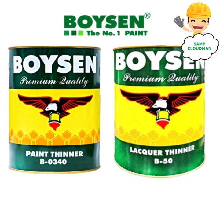Boysen Lacquer Thinner B50 or Paint Thinner 0340 Gallon Size 4 Liters