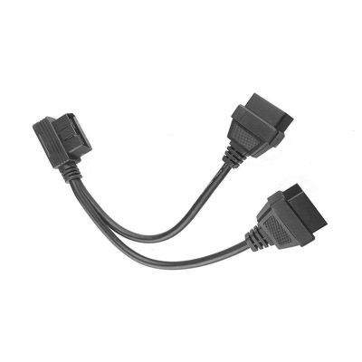 16-Pin Right Angle OBD2 Splitter 1สำหรับ2 Y OBDII Extension Cable Connection Line