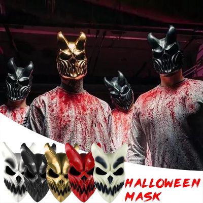 Novelty Horror Headgear Mask Party Scary Face Mask Halloween Demon Mask Headgear Latex Dia Das Bruxas