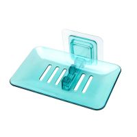 ☈☏ Bathroom Accessories Storage Tray Strong Suction Wall Suction Cup Soap Dish Acrylic Soap Drain Box Rack