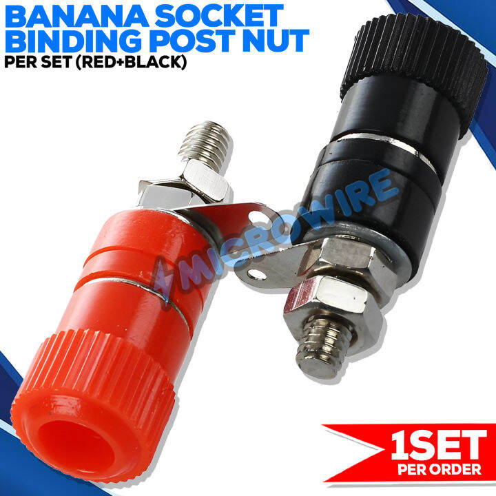 Banana Socket Binding Post Nut (Red + Black) Lazada PH