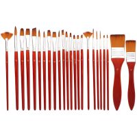 24Pcs Paint Brushes Set Acrylic Painting with Cloth Bag DIY Craft Miniature Detail Oil Watercolor Art for Supplies Paint