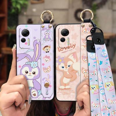 Back Cover Wrist Strap Phone Case For Ulefone Note14 Kickstand Dirt-resistant Shockproof Lanyard Cartoon ring Soft case