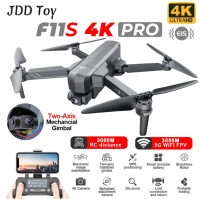 JDD【Fast delivery】【Available now】2022 New SJRC F11s 4K Pro 3KM Camera Drones GPS 5G FPV HD 2 Axis Stabilized Gimbal EIS Professional Brushless Quadcopters RC Drones