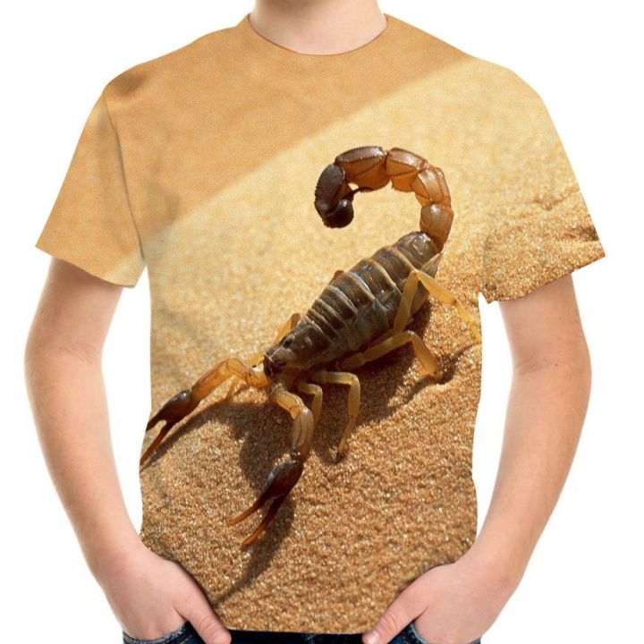childrens-black-t-shirts-classic-animal-scorpion-3d-printed-t-shirt-for-girls-boy-summer-kids-short-sleeved-hip-hop-tshirt-tops