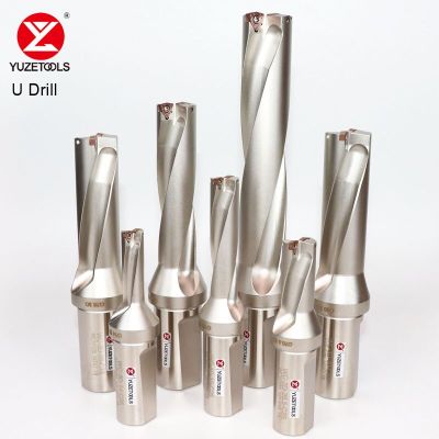 YUZETOOLS WC Series Insert Bit U Drill 5D 14mm-70mm Tungsten Steel Twist Fast สําหรับแต่ละ WCMX WCMT เครื่องกลึง CNC Tools