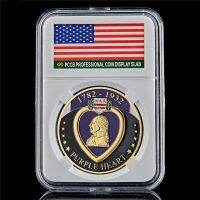 1782-1932 USA Heroic Soldiers High Honor Purple Heart Gold Plated Military Token Challenge Collectibles Coin Value W/PCCB Box