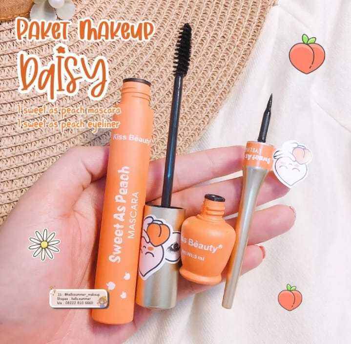 MASCARA DAN EYELINER KISS BEAUTY ASLI THAILAND SWEET AS PEACH Lazada Indonesia