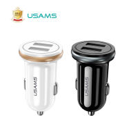 USAMS รุ่น US-CC050 2USB Mini Car Charger หัวชาร์จมือถือในรถ Dual USB Intelligent Phone Charger ชาร์จได้พร้อมกัน 2 เครื่อง จำหน่ายโดย HNT 2008