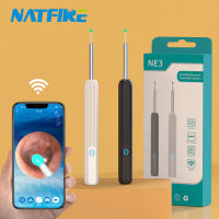 NATFIRE NE3ทำความสะอาดหูความแม่นยำสูงหูขี้ผึ้งกำจัดด้วยกล้องไฟ LED ไร้สาย Otoscope สมาร์ทหูชุดทำความสะอาด