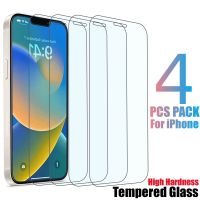 ❧ 4PCS Tempered Glass for iPhone 13 12 11 Pro Max Mini Screen Protector for iPhone 14 Pro 7 8 6 6S Plus SE 2020 X XR Xs Max Glass