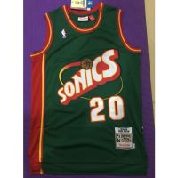 2022 New Original New NBA Men’S Seattle Supersonics 20 Gary Payton M N Retro Embroidery Basketball Jerseys Jersey Green