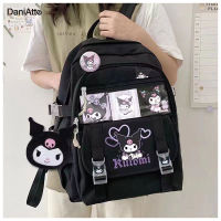 Dani Atte Sanrio กระเป๋านักเรียน มัธยมต้นกระเป๋า กระเป๋านักเรียนกระเป๋าเป้สะพายหลังขนาดใหญ่สำหรับนักศึกษาวิทยาลัย น่ารัก การ์ตูน กระเป๋านัก