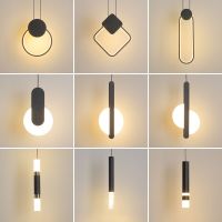 Novelty Nordic Led Pendant Lights For Living Room Bedroom Bedside Bar Wall Decor Lighting Geometry Hanging Lamps Kitchen Fixture