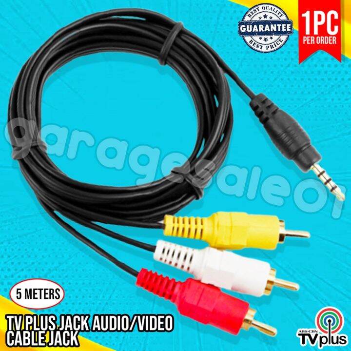 5M ABS CBN TV Plus jack Audio/Video Cable jack Lazada PH