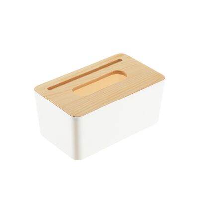 Home Kitchen Wooden Plastic Tissue Box