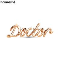 【DT】hot！ Hanreshe Gold Color Metal Doctor Brooch Pins Fashion Jewelry Lapel Badge for