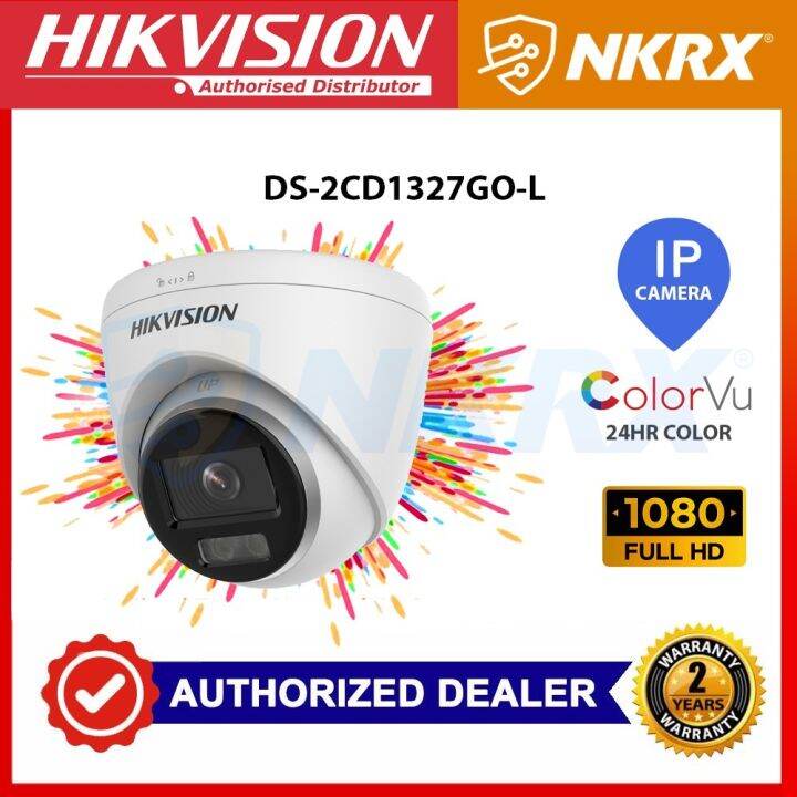 Hikvision Ds 2cd1327g0 L 2mp Colorvu Lite Fixed Turret Network Camera