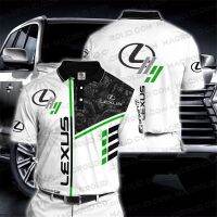 Lexus 3D Summer POLO Shirt Sports Short-sleeved Loose European Size Lapel Round Neck