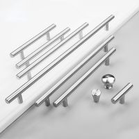 ▫ 50mm-500mm Stainless Steel Door Handle Wardrobe Door Handles Kitchen Cupboard Door T-Handle Drawer Handle Furniture Hardware