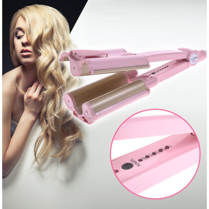 tsuyagla-wave-เครื่องทำผมลอน-เมอร์เมด-by-kumicky-ขนาด-26-mm-สีชมพู-ของแท้ดี-มีการรับประกัน-1-ปีเต็ม