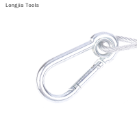 Longjia Tools 1ชิ้นเชือกนิรภัยสายเคเบิลนิรภัยเหล็กลวดอุปกรณ์ไฟ LED บาร์รับน้ำหนักสูงสุด20กิโลกรัม