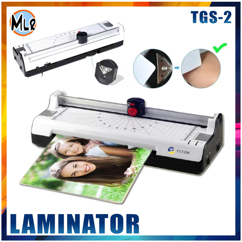 A4 Photo Thermal Cold Laminator Paper Film Laminating Machine with Paper Cutter 