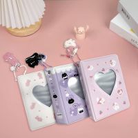 3 Inch Mini Photo Album Heart Hollow Card Binder 40 Pockets Instant Photo Album Kpop Photo Card Holder with Cute Pendant  Photo Albums