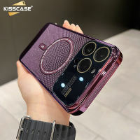 KISSCASE เคสสำหรับ Magsafe สำหรับ IPhone 15 Pro Max 15Plus เคสระบายความร้อนกลวงเคสโทรศัพท์สำหรับ IPhone 14 13 12 11 Pro Max 14Plus เคสฟิล์มเลนส์อิเล็คโทรเพลทฝาครอบกันกระแทก