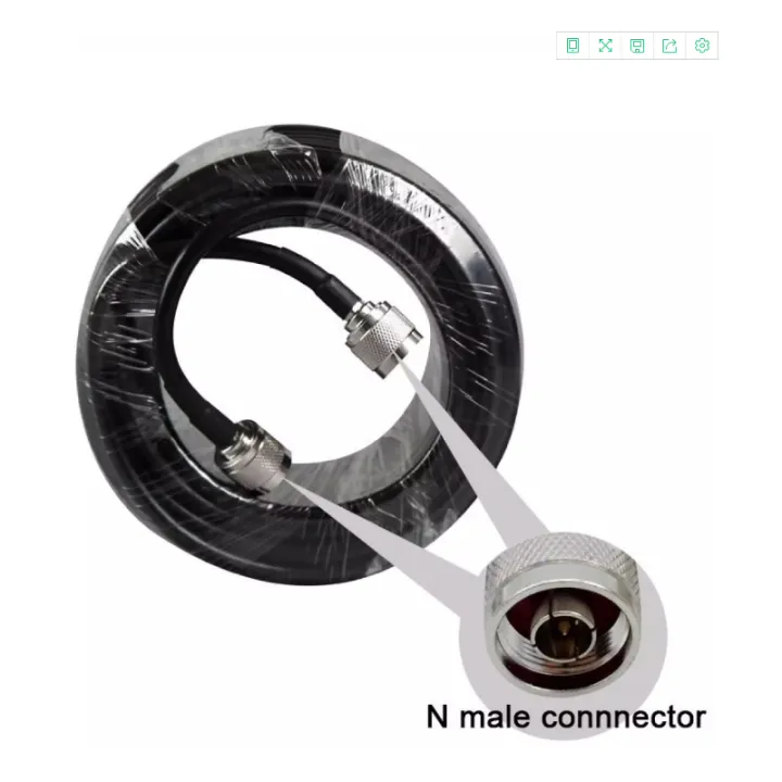 5 Meters Black RG6 Coaxial Cable N Male to N Male Connector Low Loss