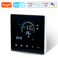 Tuya WIFI ตัวควบคุมอุณหภูมิรายสัปดาห์อุณหภูมิระบบตั้งเวลาโทรศัพท์มือถือ Tuya APP การควบคุมจากระยะไกลเข้ากันได้กับ Amazon Alexa และ Google Home สำหรับควบคุมเสียง