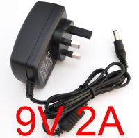 1ชิ้น9V2A AC 100โวลต์-240โวลต์อะแดปเตอร์แปลง DC 9โวลต์2A 2000mA แหล่งจ่ายไฟ18วัตต์สหราชอาณาจักรเสียบ5.5มิลลิเมตร X 2.1-2.5มิลลิเมตร