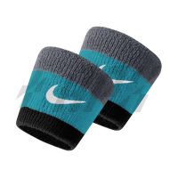 Nike ผ้ารัดข้อมือ Swoosh Wristbands 2-Pack | Cool Grey/Teal Nebula/Black ( N.000.1565.017 )