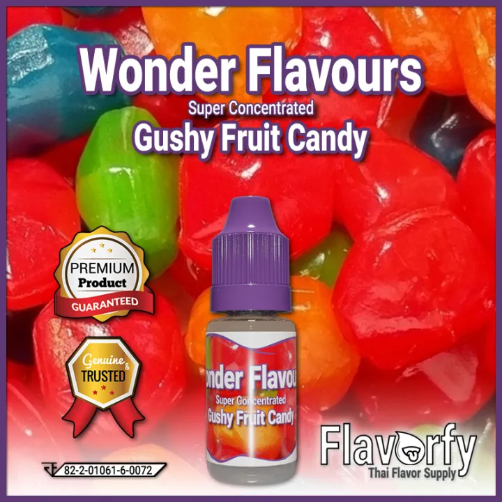 Wonder Flavours Gushy Fruit Candy SC ลููกอมผลไม้สอดไส้น้ำเชื่อม