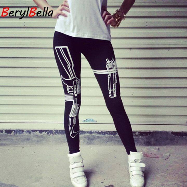 vv-cotton-leggings-guns-printed-stretch-pants-female